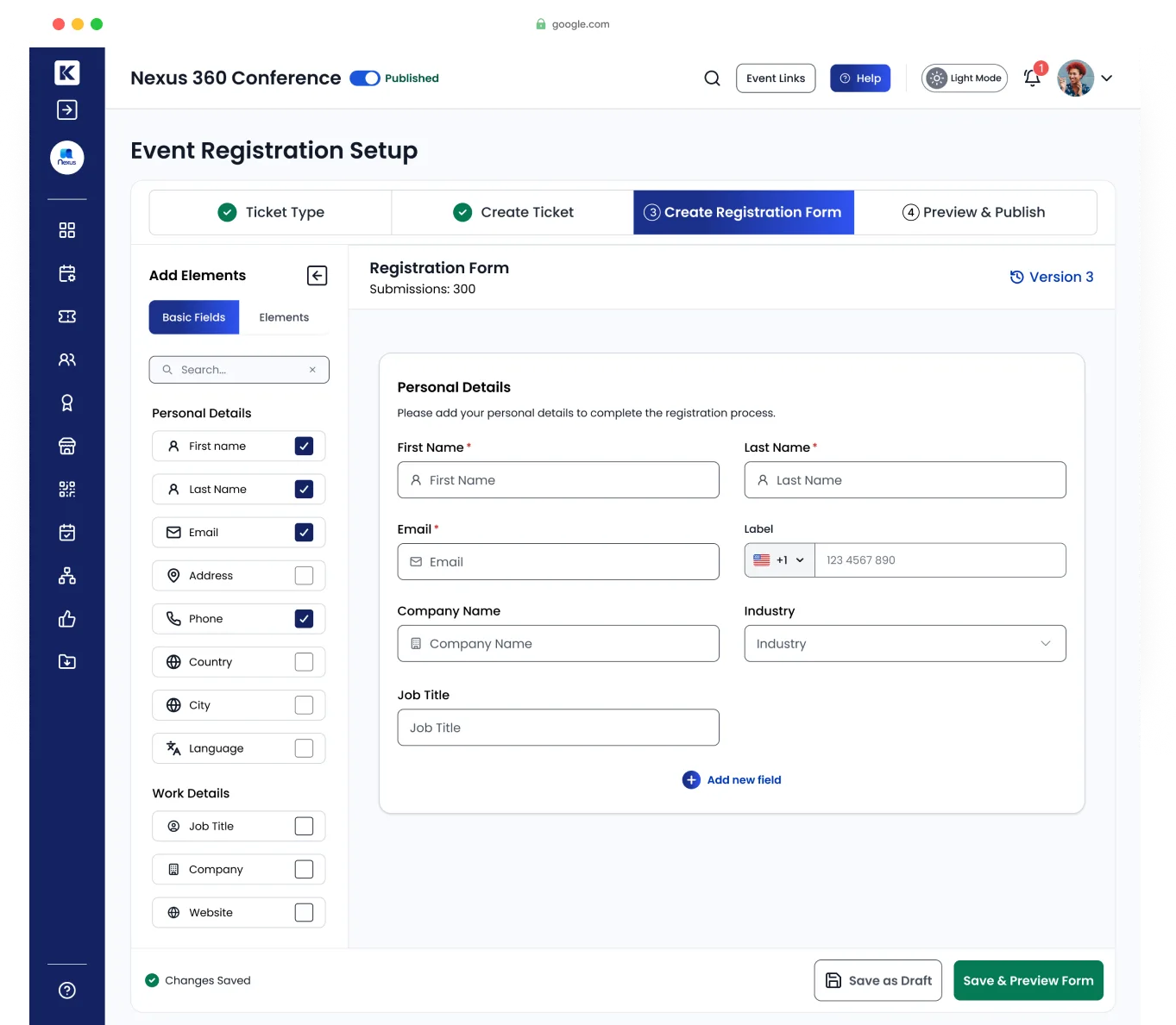 Registration and Ticketing Dashboard